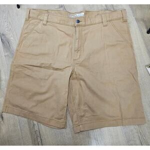 Carhartt Rugged Flex Relaxed Fit Brown Canvas Work Shorts 2514 Normcore Gorp 42